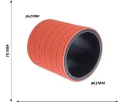 MANG.RETA TURBINA 113 (63X75) VERM./TUBO VERMELHO EXTERNO E PRETO INTERNO TR112/TR113